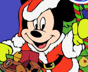 Santa Mickey Coloring